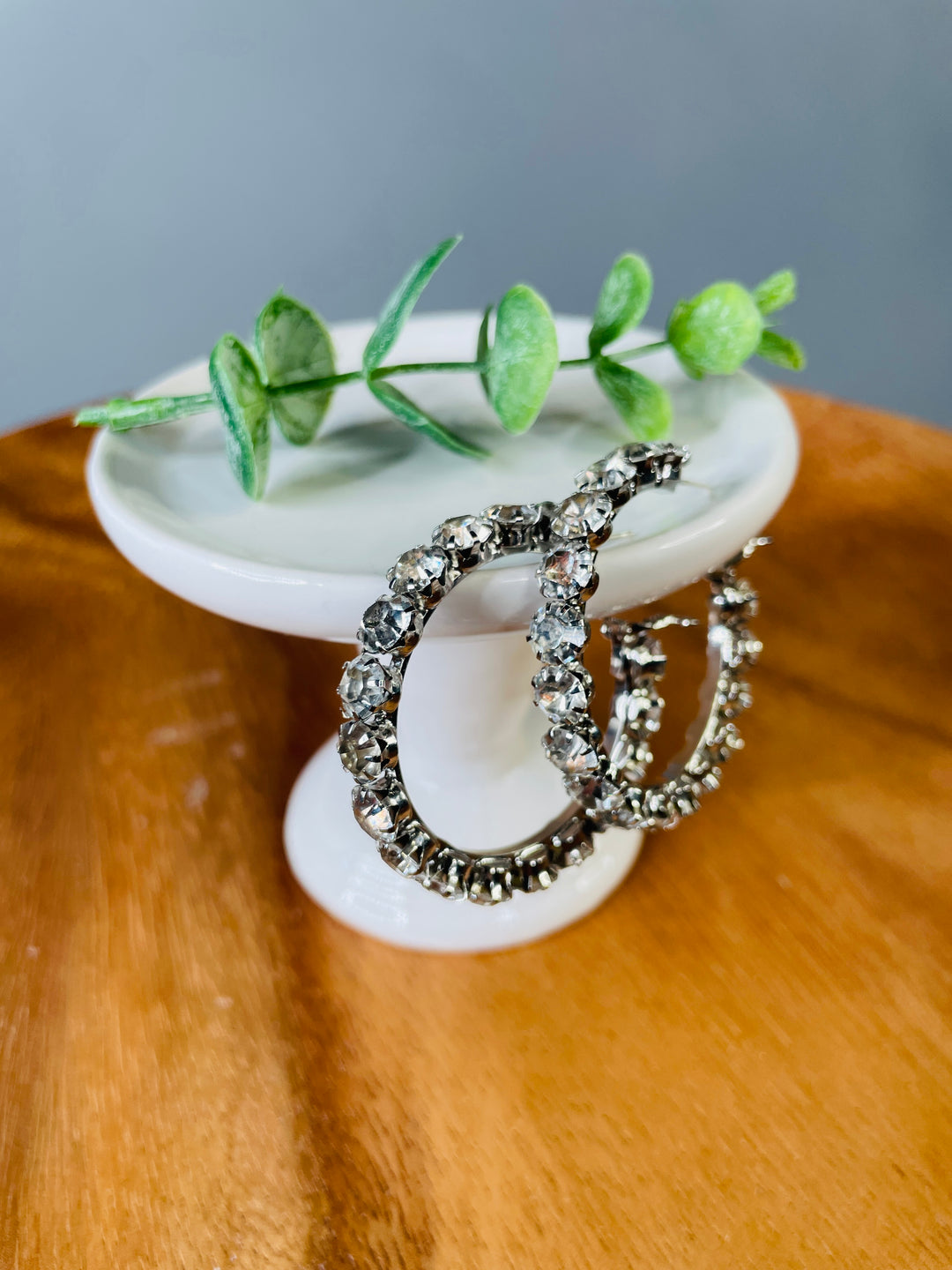 Hoop Earrings: Rhinestone