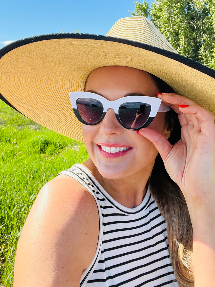 Sun Goddess Wide Ribbon Trimmed Hat