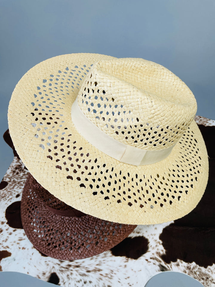 Wide Brim Straw Panama Hat