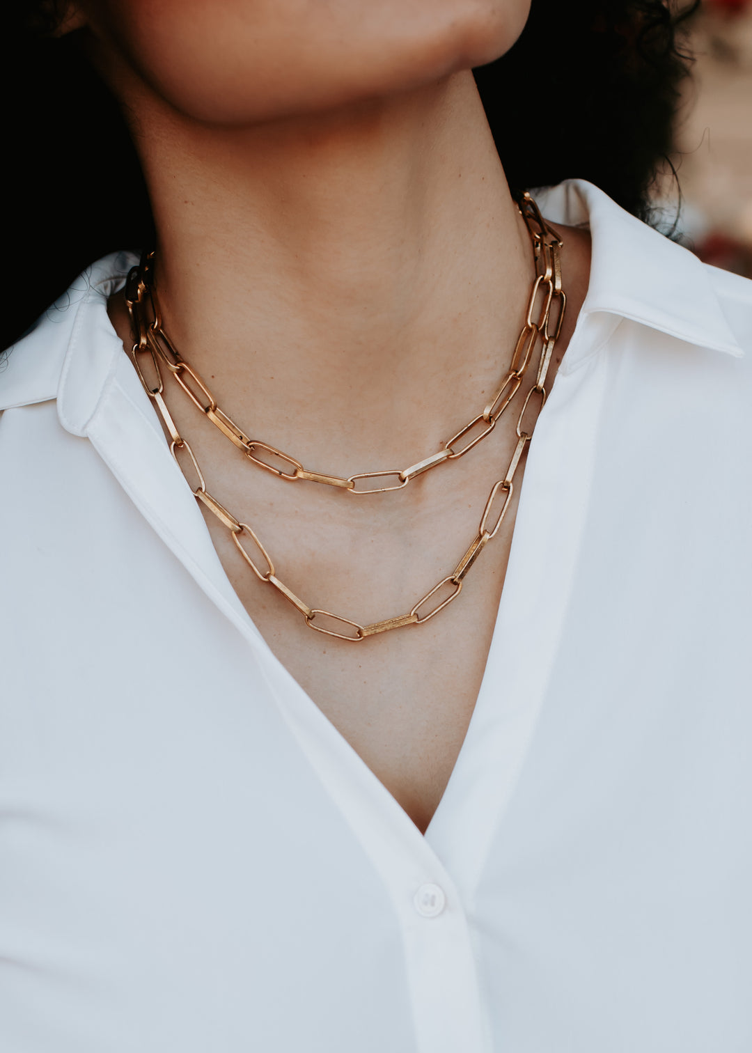 Double Layer Link Necklace