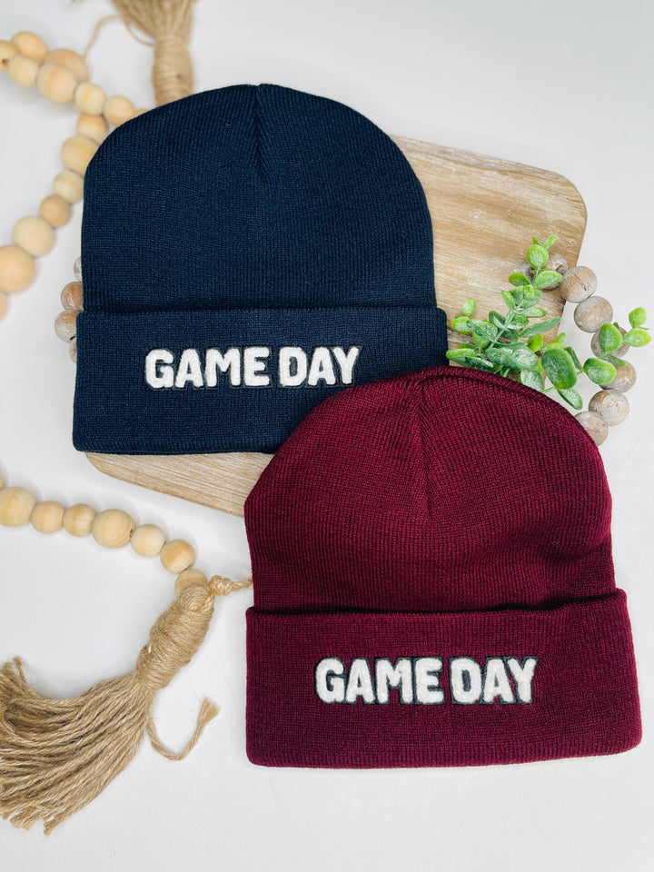 Sherpa Patch Game Day Beanie : 2 Colors