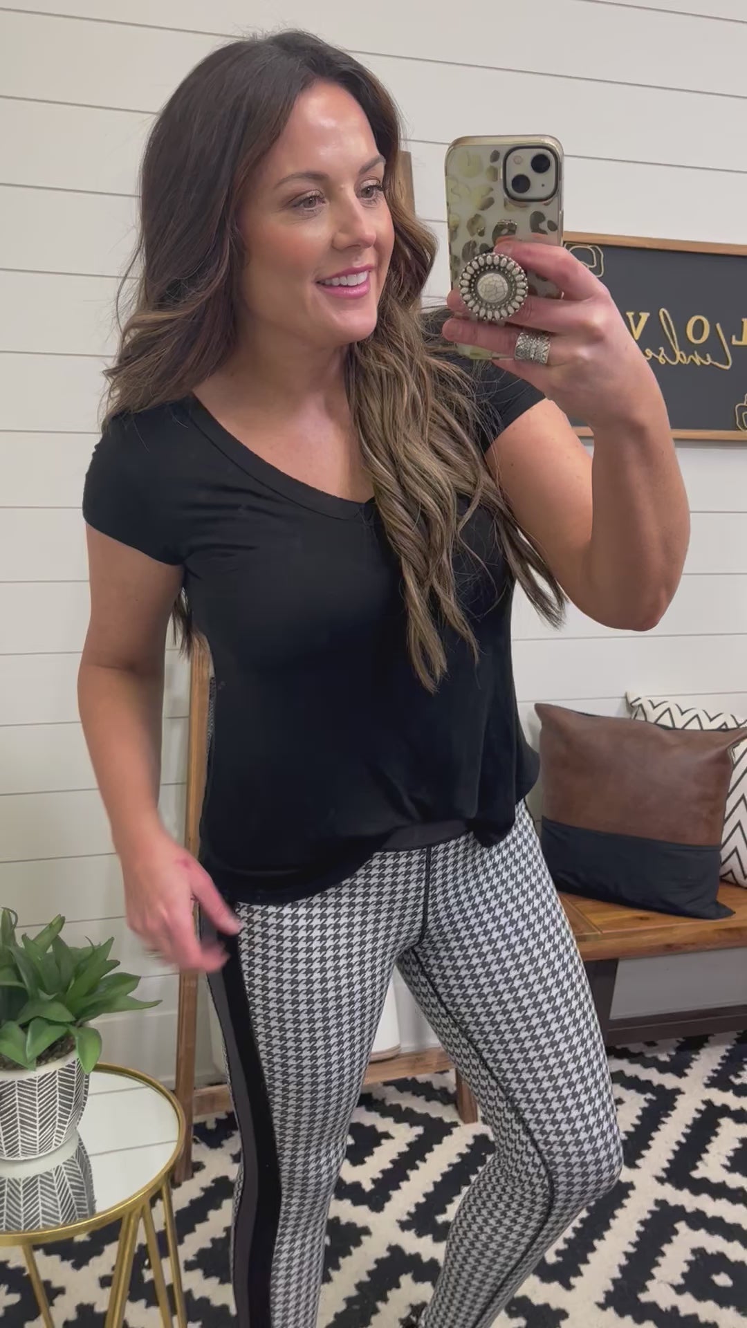Houndstooth Activewear Leggings