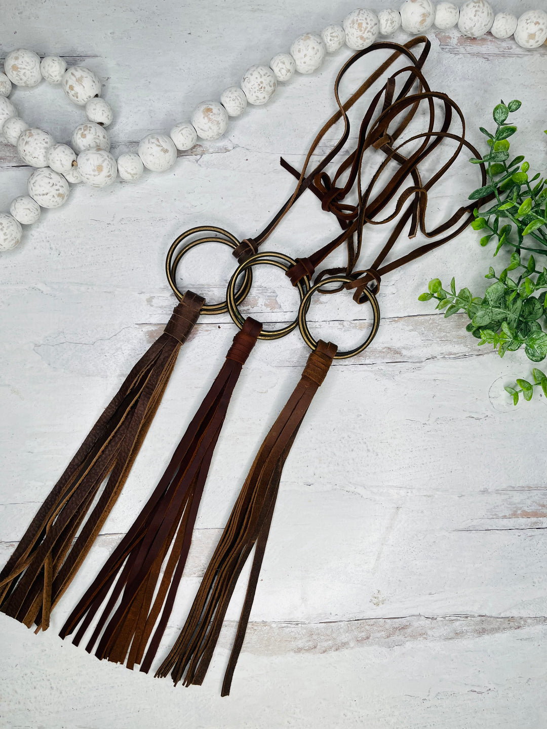 Love Lindsey Leather: Long Tassel Ring Necklace