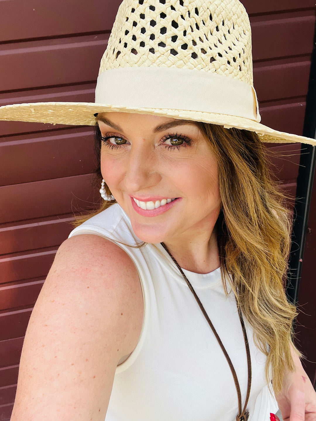 Wide Brim Straw Panama Hat