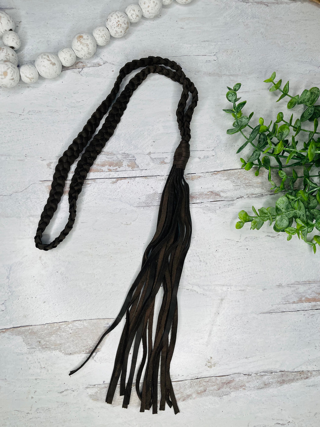 Love Lindsey Leather: Long Braided Tassel Necklace