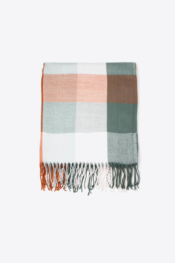 New Plaid Fringe Hem Scarf : 2 Colors