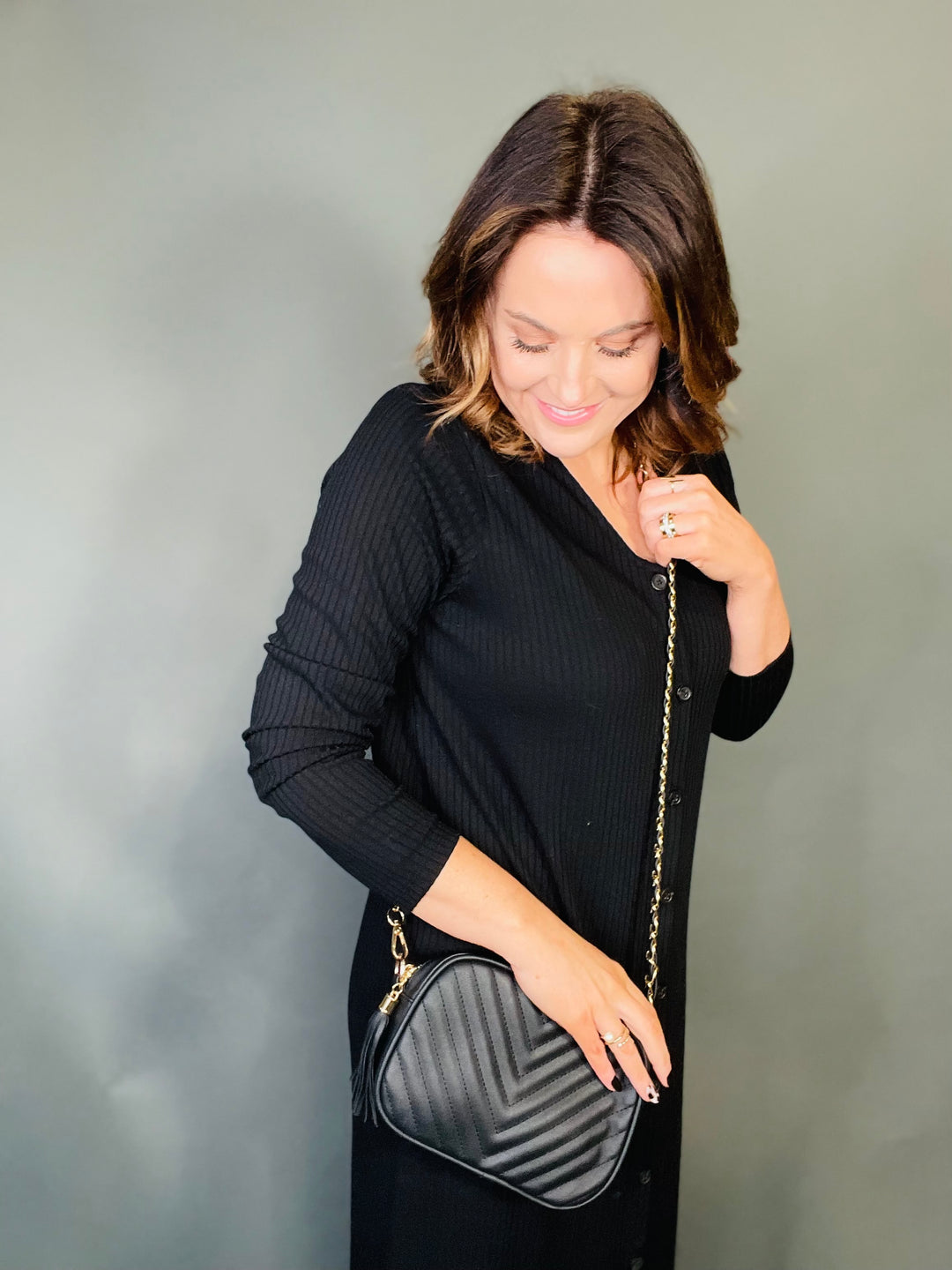 The Quinn: Quilted Chain Crossbody Purse : 8 Colors