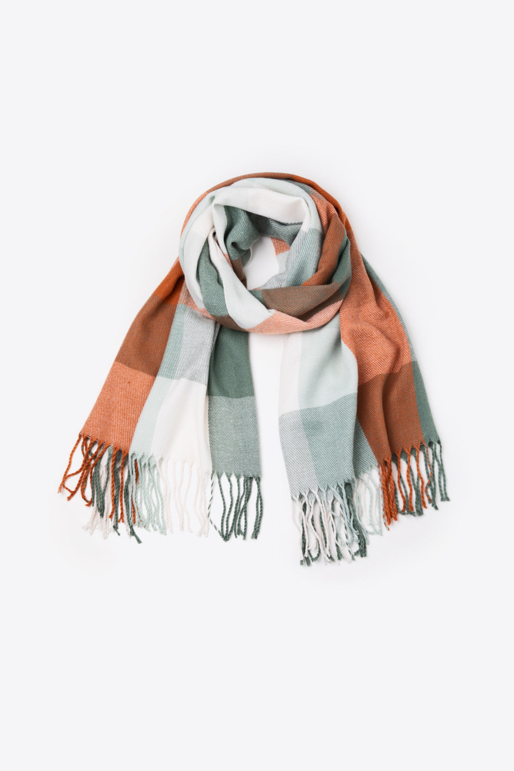 New Plaid Fringe Hem Scarf : 2 Colors