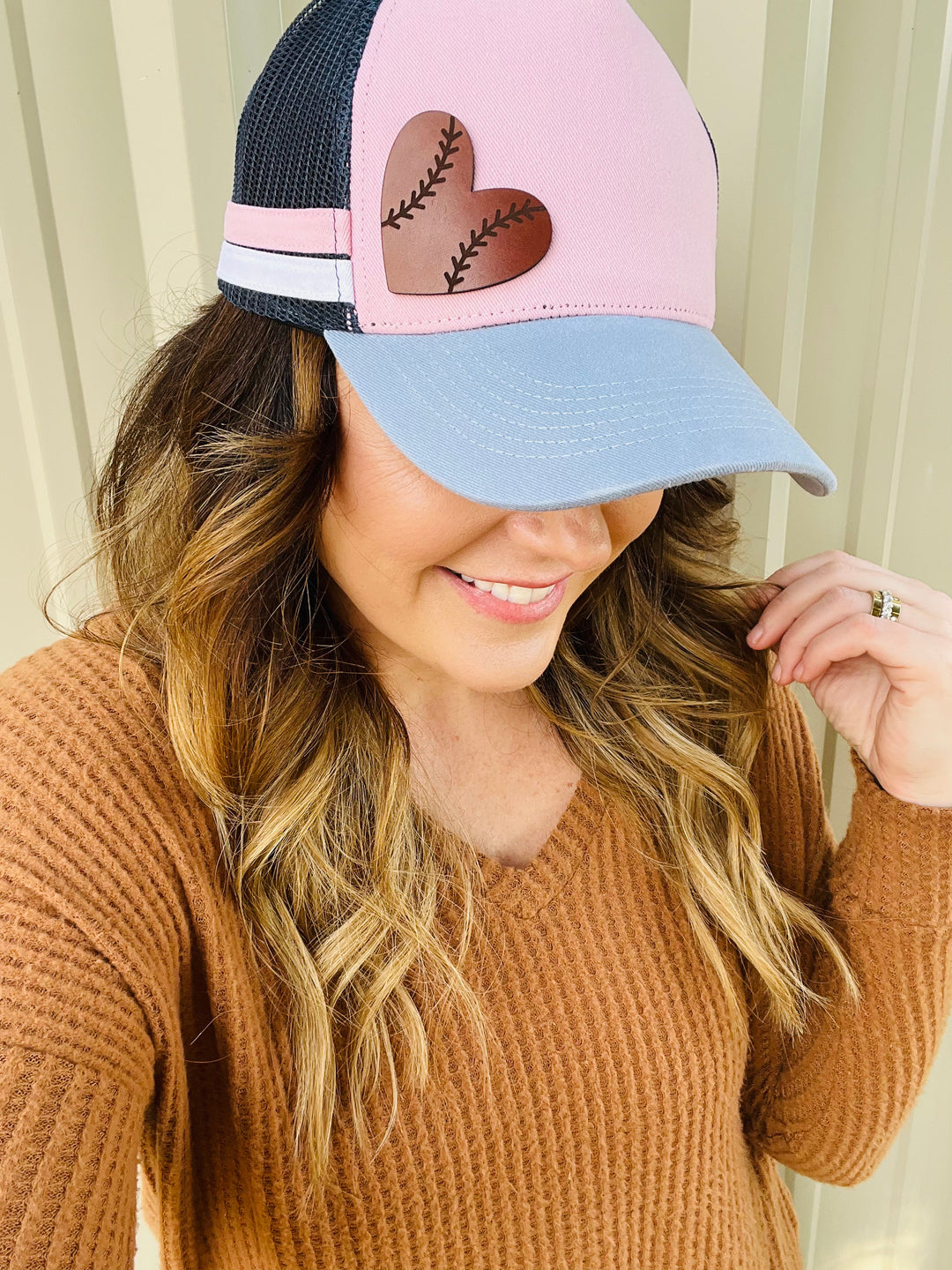 Baseball You Have My Heart, Leather Patch Trucker Hat