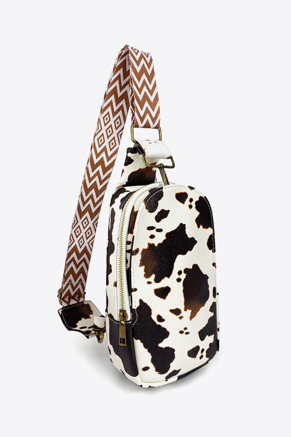 Cow Print Adjustable Strap Sling Bag